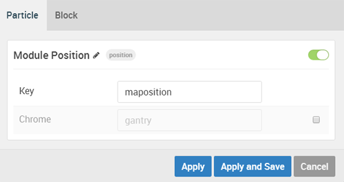 g5 modules position maposit